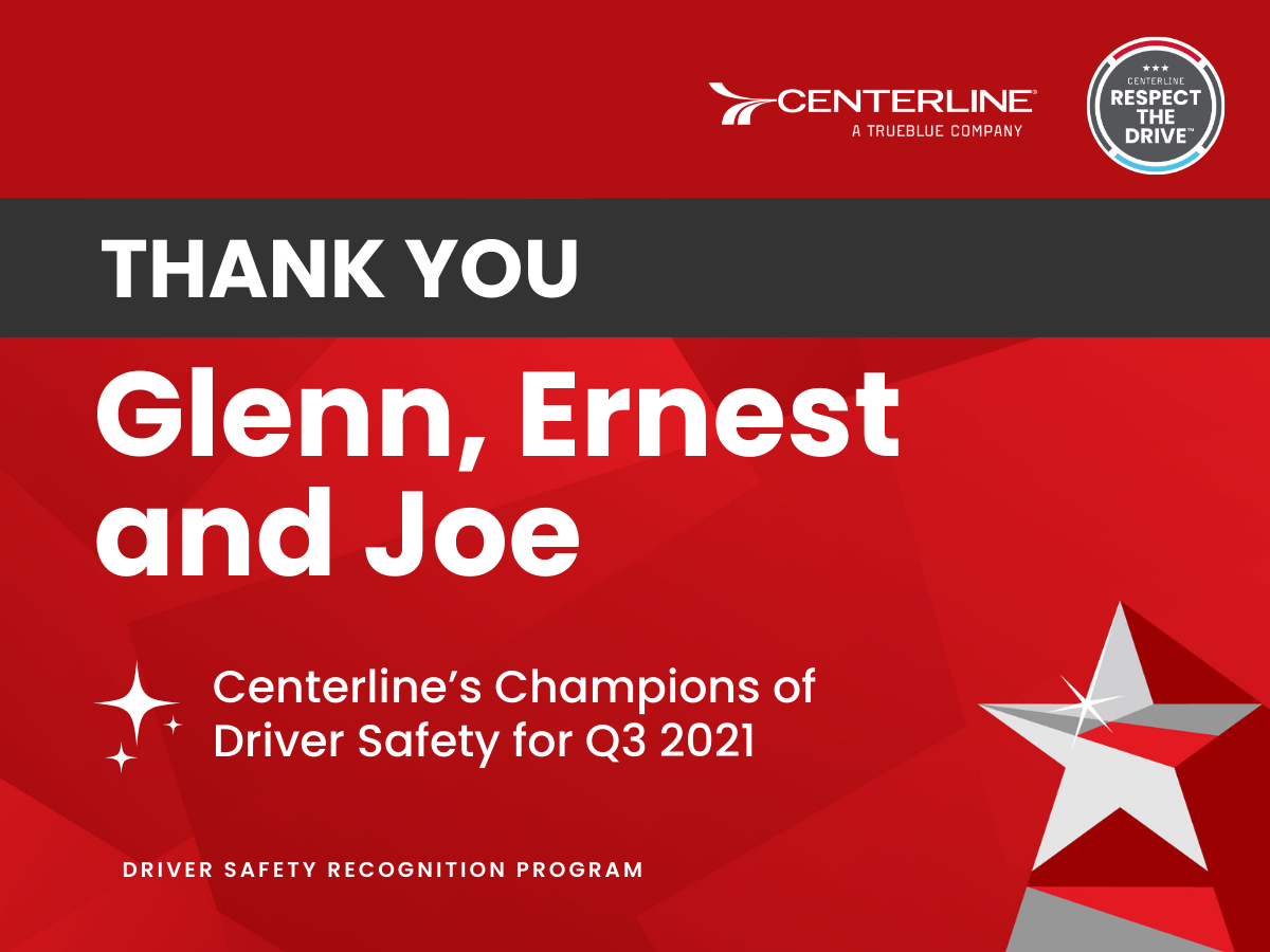 Congratulations to our Q3 Safety Recognition Program winners!