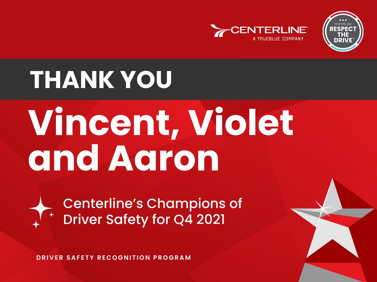 Congratulations to our Q4 Safety Recognition Program winners!