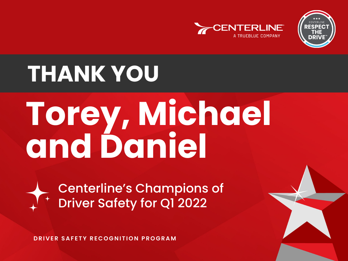 Congratulations to our Q1 Safety Recognition Program winners!